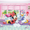 Set masuta cu 2 scaune pentru copii, lemn masiv pin, Minnie si Daisy, 48x63x45 cm