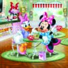 Set masuta cu 2 scaune pentru copii, lemn masiv pin, Minnie si Daisy, 48x63x45 cm