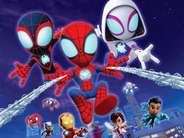 Set masuta cu 2 scaune pentru copii, lemn masiv pin, Spidey , 48x63x45 cm