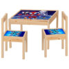 Set masuta cu 2 scaune pentru copii, lemn masiv pin, Spidey , 48x63x45 cm